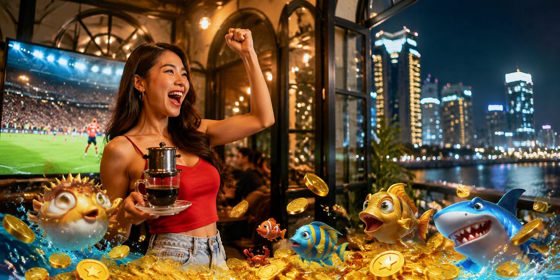 Người dùng TP. Hồ Chí Minh truy cập casino betting tại quán cà phê bên máy tính