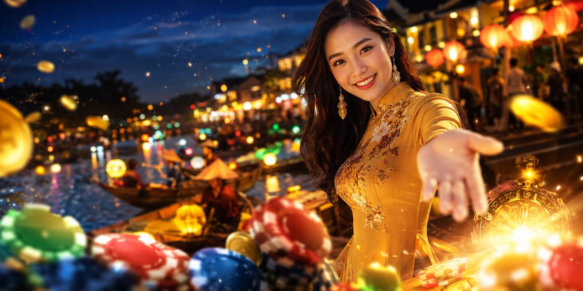 Người chơi bắn cá trực tuyến tại Hội An trong không gian lễ hội đèn lồng lung linh